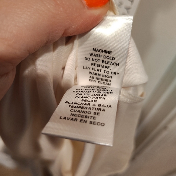 London Times NWT Women's Ivory Eyelet Ruffle Hem Faux Wrap Dress 18W Wedding - Picture 7 of 8